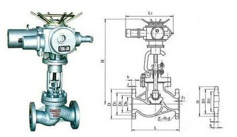 J941H電動截止閥結構圖